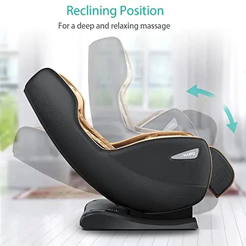 Poltrona massaggiante Aspria, poltrona massaggiante ergonomica con vari programmi di massaggio, poltrona reclinabile elettrica con Bluetooth, poltrona relax, sedile massaggiante salvaspazio per casa e ufficio (Marrone) - Image 4