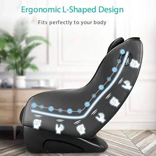 Poltrona da massaggio Aspria, poltrona da massaggio elettrica shiatsu con Bluetooth, massaggio ad aria compressa toccando, completamente assemblato, poltrona relax, sedile da massaggio ergonomico salvaspazio per la casa e l'ufficio - Image 5