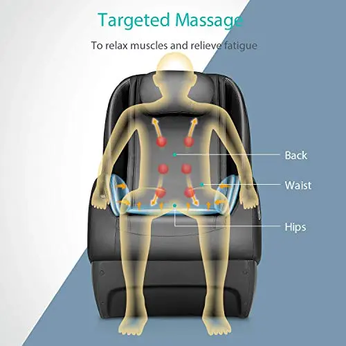 Poltrona da massaggio Aspria, poltrona da massaggio elettrica shiatsu con Bluetooth, massaggio ad aria compressa toccando, completamente assemblato, poltrona relax, sedile da massaggio ergonomico salvaspazio per la casa e l'ufficio - Image 6