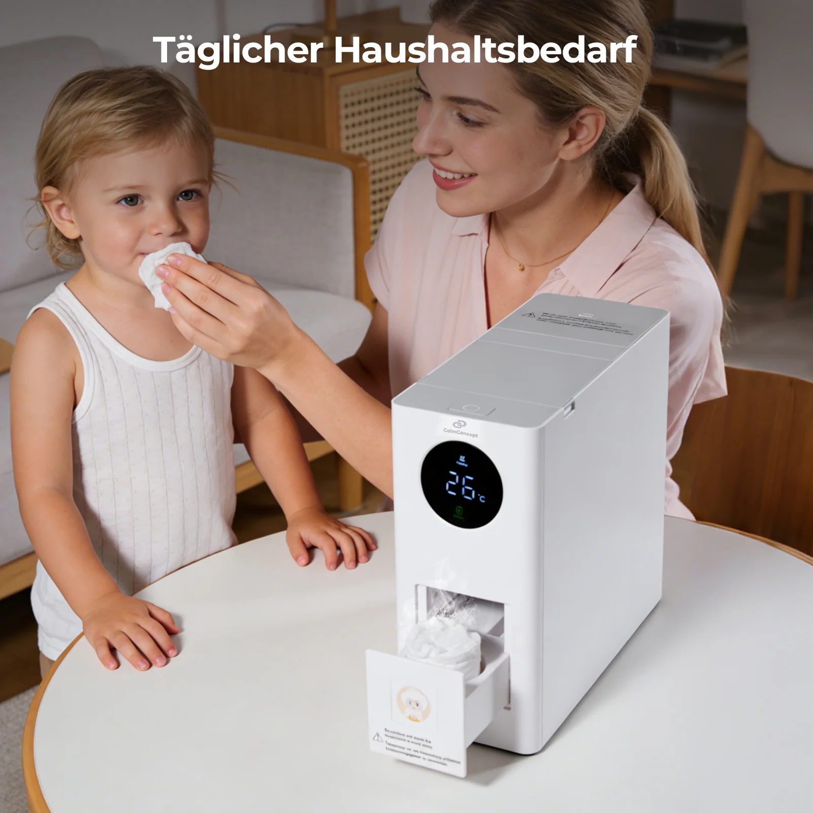 Dispenser di asciugamani caldi CalmConceptÂŽ Mini â Asciugamani monouso puliti e piacevolmente caldi per la casa e in viaggio, modello W2 - Image 4