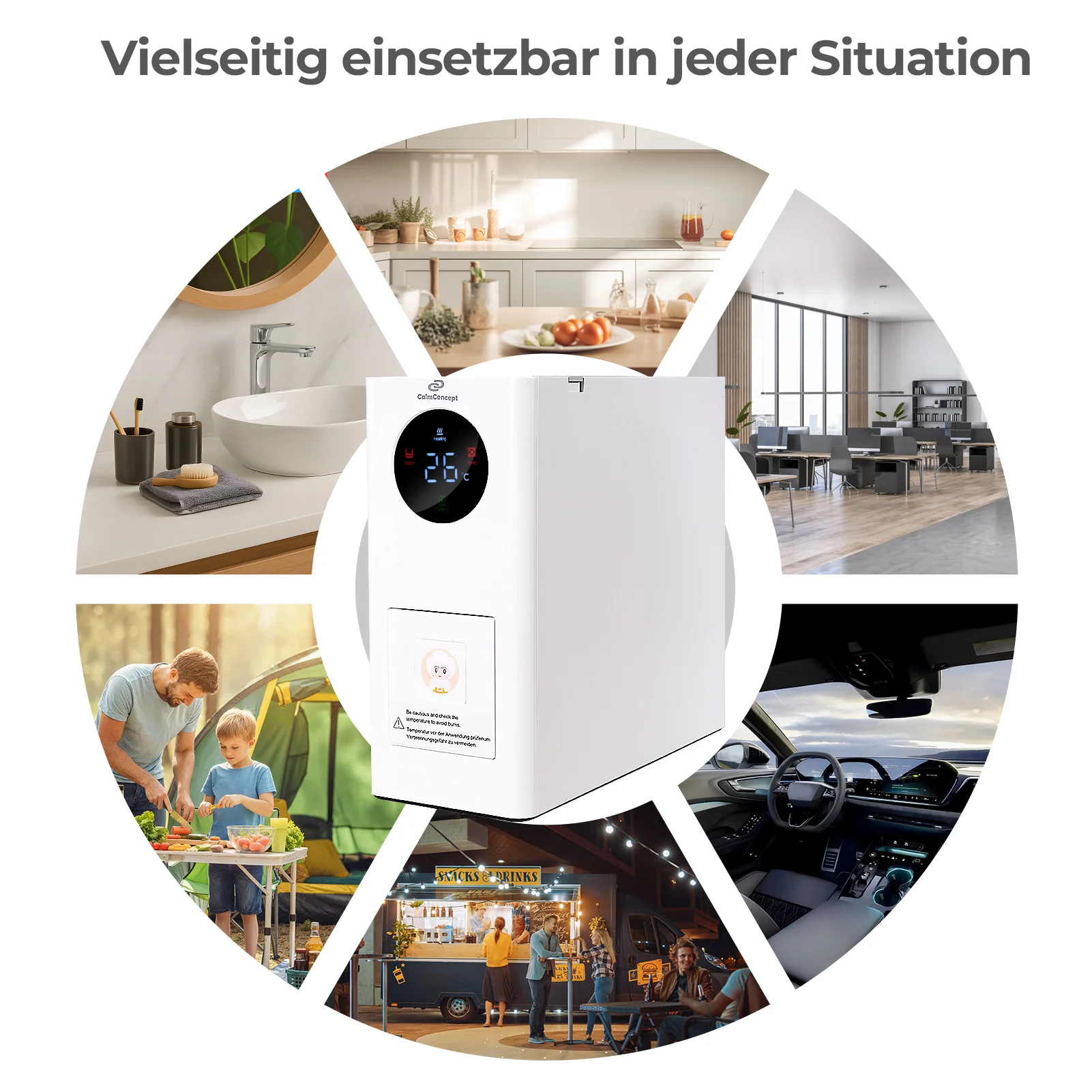 Dispenser di asciugamani caldi CalmConceptÂŽ Mini â Asciugamani monouso puliti e piacevolmente caldi per la casa e in viaggio, modello W2 - Image 9