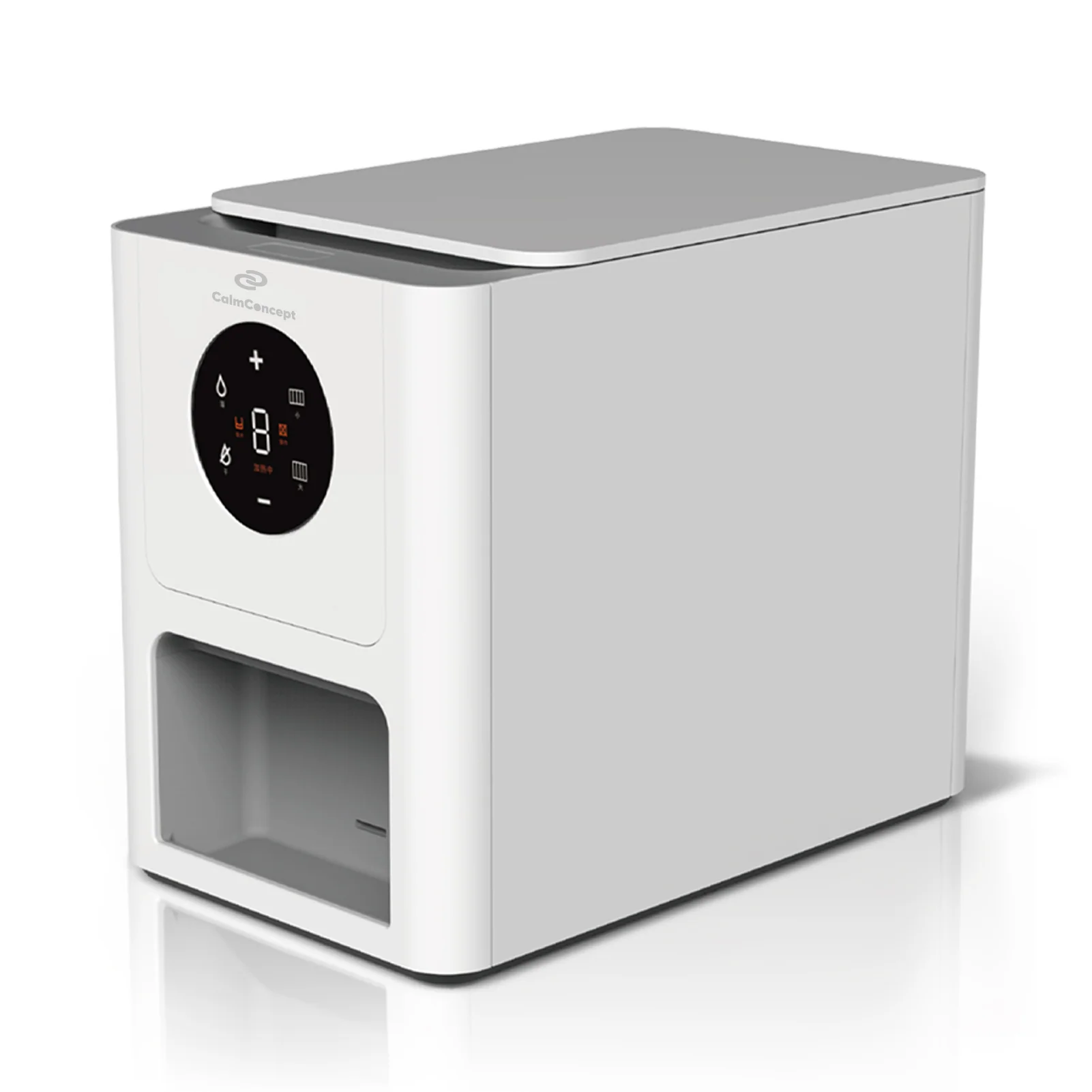 Dispenser di salviette calde CalmConcept®: salviette calde con la semplice pressione di un pulsante, con 9 livelli di umidità, 8 livelli di temperatura e un serbatoio d'acqua da 1400 ml, modello Q6 - Image 5