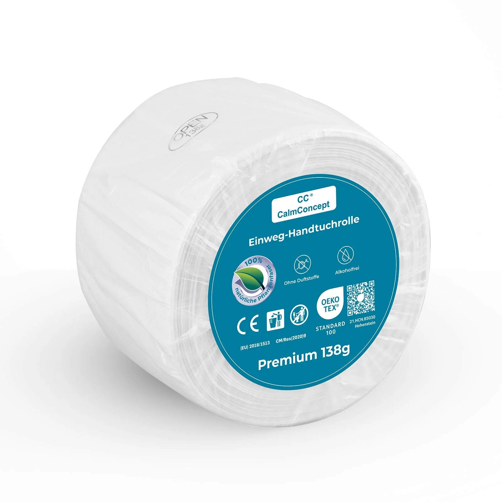 Rotolo di asciugamani monouso CalmConcept® 23M, realizzato al 100% in fibre vegetali naturali, texture perlata 3D, morbido, senza pelucchi, biodegradabile, per uso asciutto e bagnato, per modelli di dispenser di asciugamani caldi A e C - Image 11