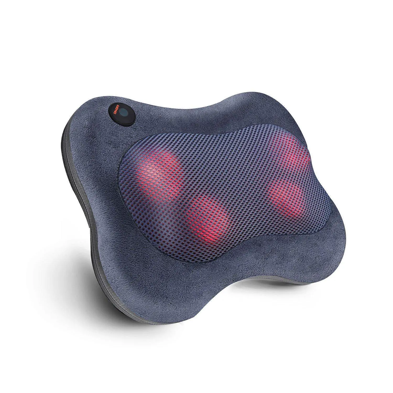 NAIPO Cuscino per massaggio Shiatsu Morbido massaggiatore con 3D testine di massaggio rotanti, funzione calore a infrarossi - Image 7