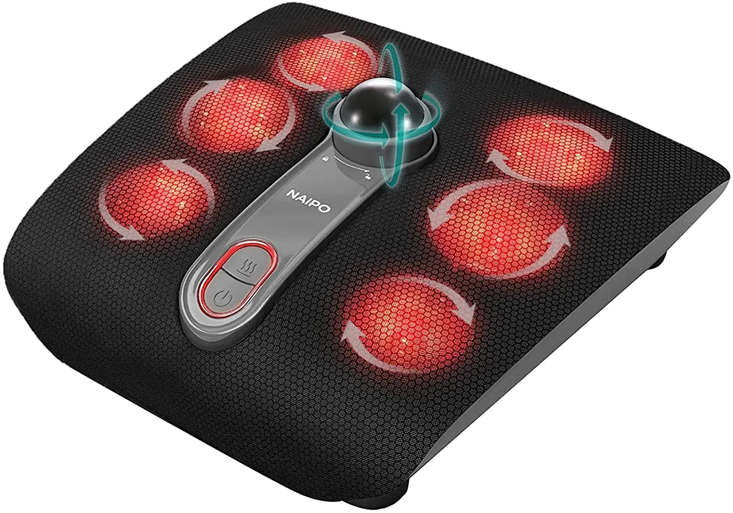 Massaggiatore plantare Naipo Massaggiatore plantare shiatsu Massaggio plantare elettrico con funzione di calore e 18 nodi di massaggio per la cura dei piedi per la casa e l'ufficio - Image 8