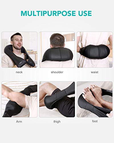 Massaggiatore Shiatsu per collo, schiena e spalle NAIPO con calore a infrarossi, cablato - Usato - Image 7