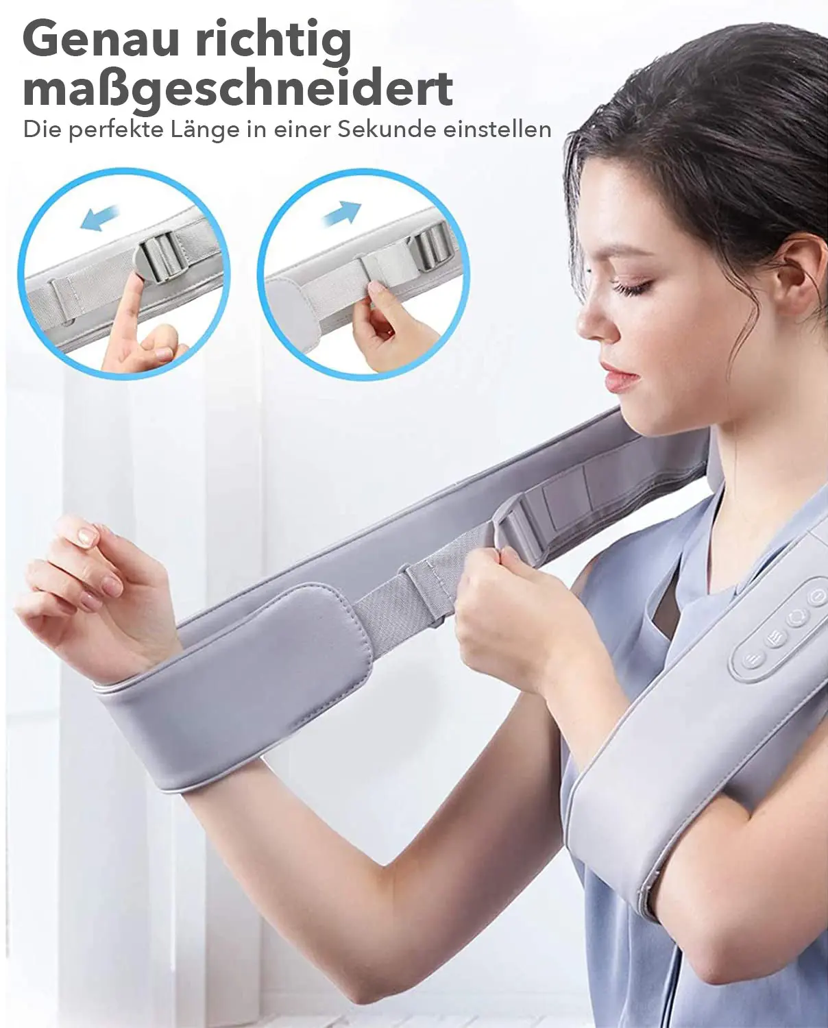 NAIPO oCuddle™️ Massaggiatore Shiatsu, Infrarossi, incl. Borsa per il trasporto, Massaggiatore per il collo - Image 6