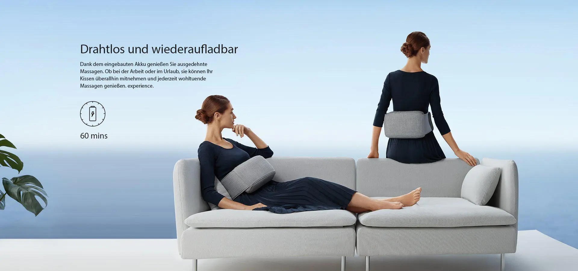 Cuscino massaggiante NAIPO oPillow™ Shiatsu, con funzione batteria e calore - Image 6
