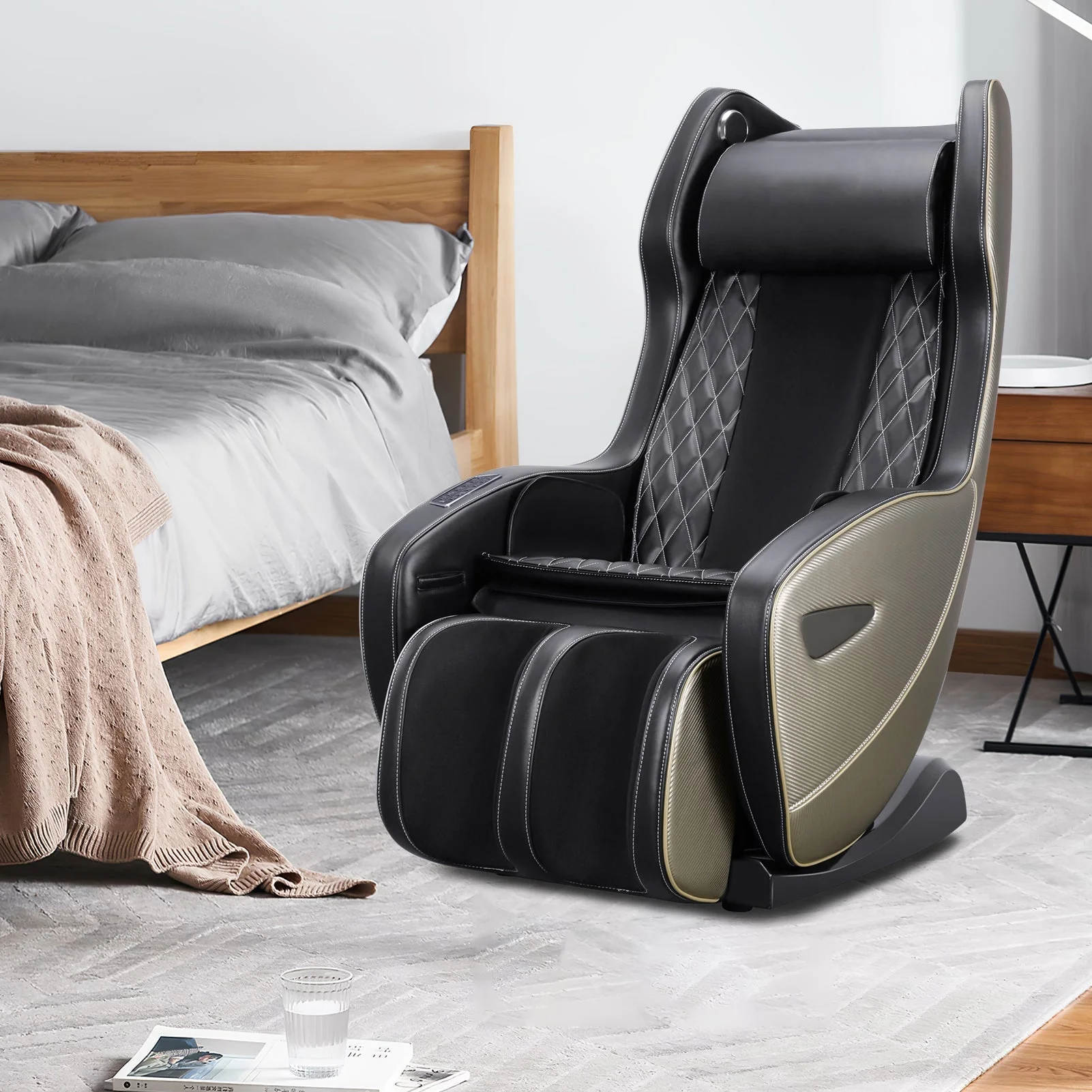 Poltrona da massaggio premium NAIPO, premio per il design, Bluetooth, funzione reclinabile, salvaspazio - Image 16