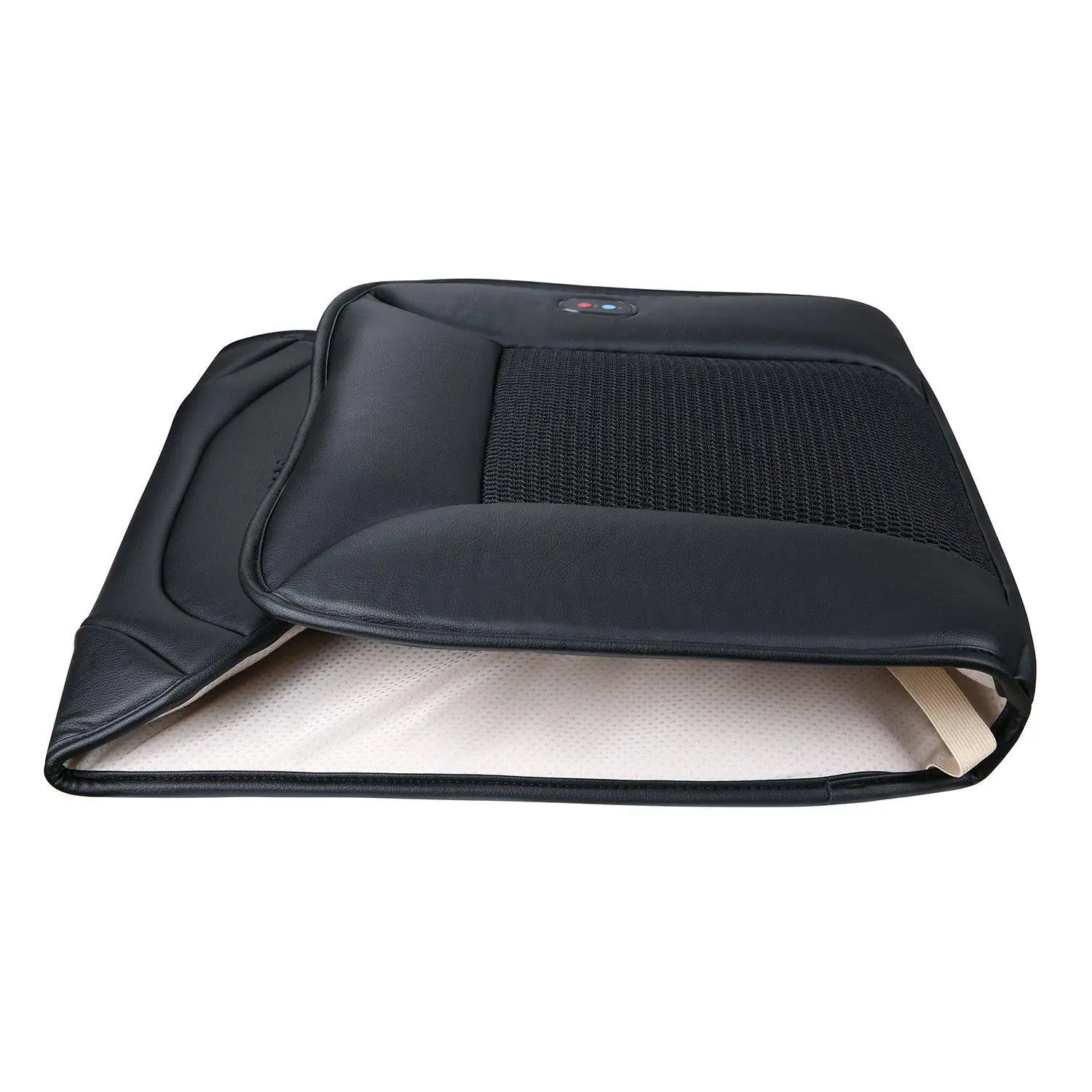 Coprisedile per cuscino per seggiolino auto Naipo con funzione di riscaldamento e ventilazione e copertura traspirante portatile in pelle PU mesh 3D per sedia da ufficio per auto, uso tutto l'anno - Image 3