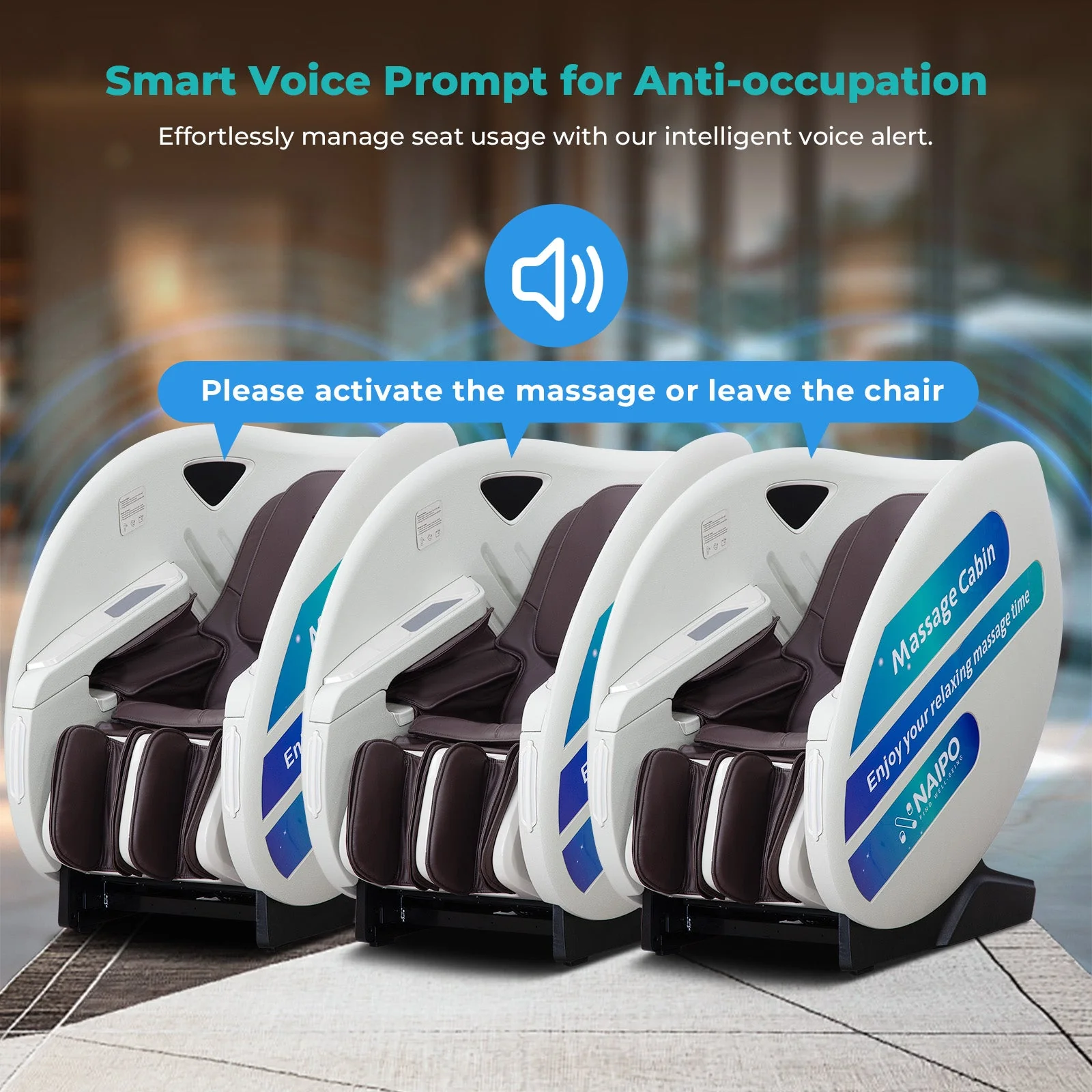 Poltrona massaggiante per distributore automatico Naipo, sistema di pagamento con carta NFC/RFID, tempo/prezzo del massaggio regolabile - Image 5