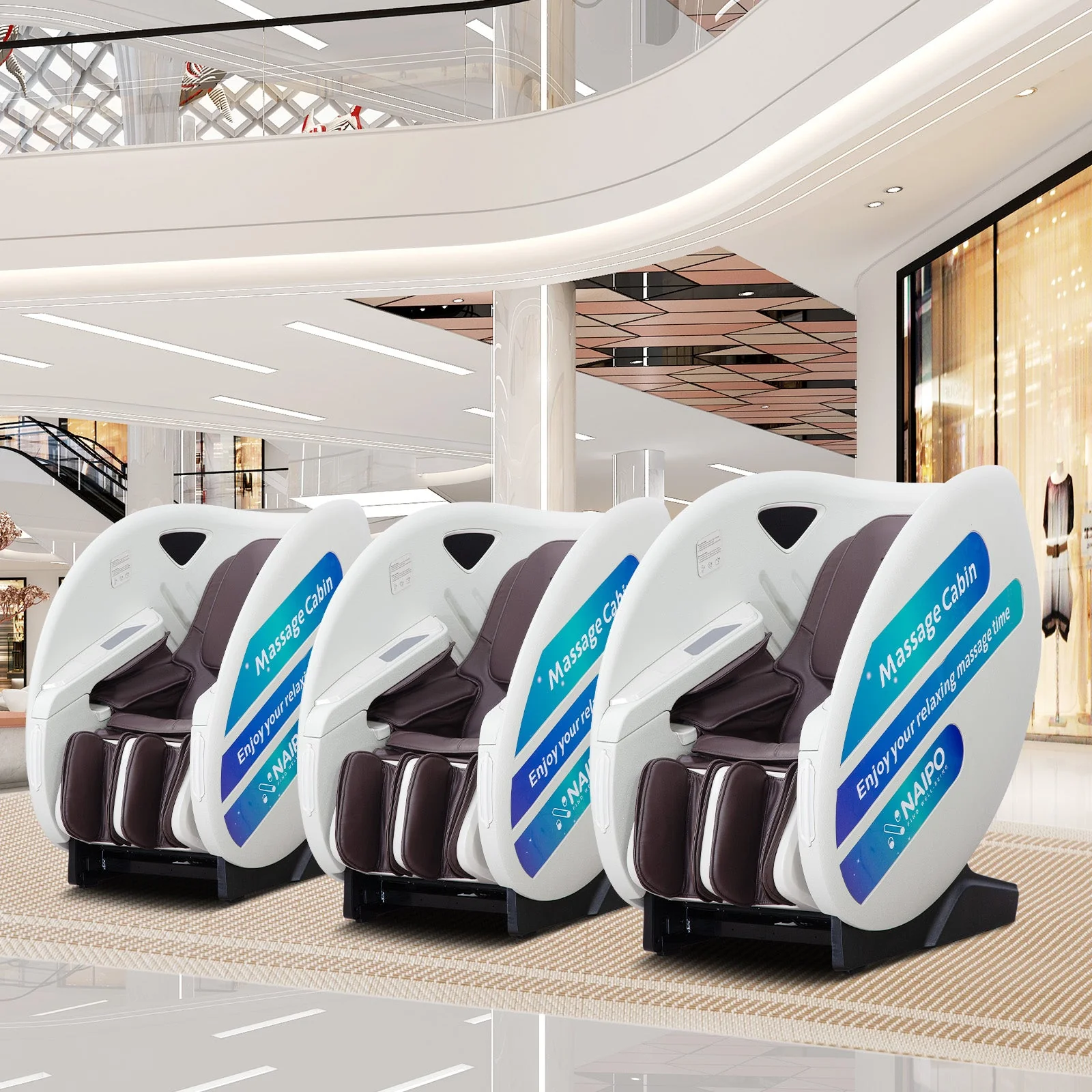 Poltrona massaggiante per distributore automatico Naipo, sistema di pagamento con carta NFC/RFID, tempo/prezzo del massaggio regolabile - Image 9